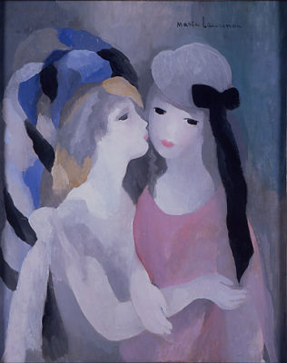 マリー・ローランサン 《接吻》1927年頃油彩・キャンバス