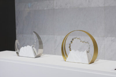 会場風景　メセナ大賞・優秀賞トロフィー